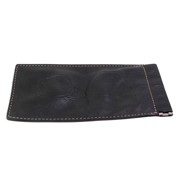 Fossil BLACK GENUINE LEATHER GLASSES SUNGLASSES CASE Sz 7"x3.5" - Picture 6 of 9